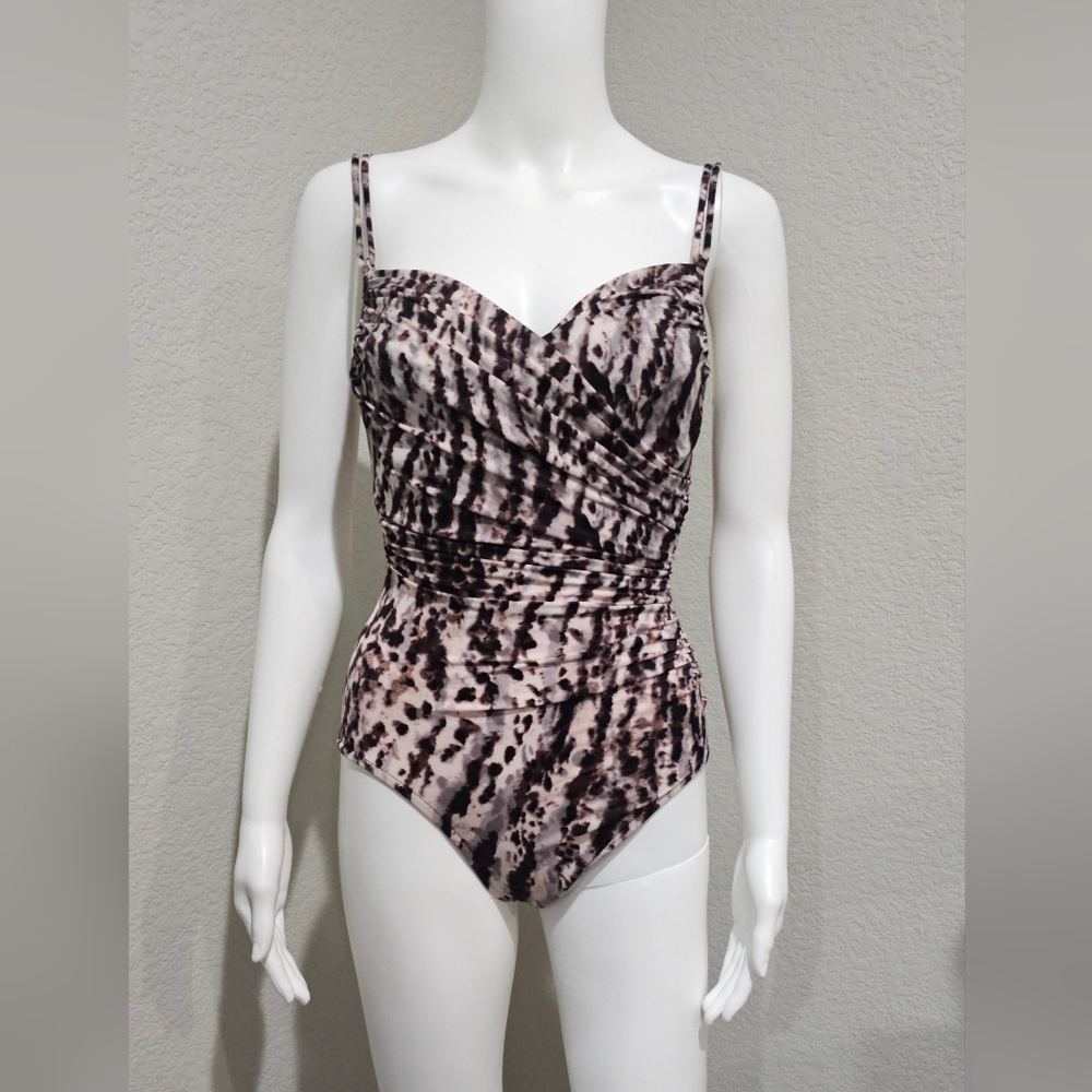 MAGICSUIT MAGIC SUIT Swimsuit One Piece Bathing Beach Pool Swim Wear Brown sz 6